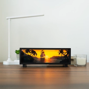 Ночник-панорама «Пираты», черный (LED, аккумулятор, USB Type-C)