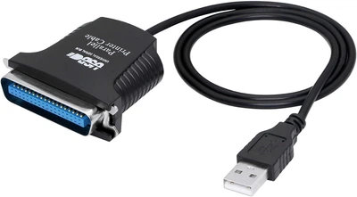 Переходник Dynamode USB 2.0 A Male - LPT Bitronics 36-pin Male кабель 1,8 м, чипсет CH340, Win 10/8 (USB2.0-to-Parallel)