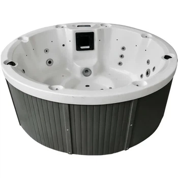 Гідромасажний СПА-басейн Aquajoy Lagoon Ø195×82 см на 7 осіб, 24 форсунки, підігрів, Balboa, LED