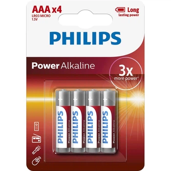 Батарейка Philips Power Alkaline AAA лужна блистер, 4 шт
