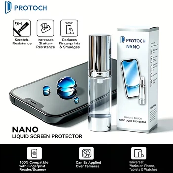 Рідка захисна наноплівка PROTOCH Nano Liquid Screen Protector (9H, з УФ-лампою)
