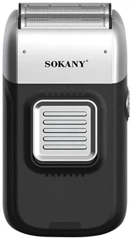 Електробритва Sokany SK-385 акумуляторна роторна для сухого гоління чоловіча бритва з трьома головками USB заряджання для бороди щетини догляду за обличчям шиєю компактна дорожня машинка для щоденного використання вдома та в поїздках