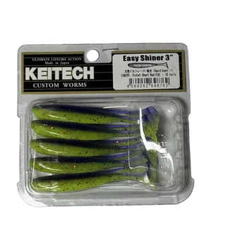 Силікон Keitech Easy Shiner 3" EA#20 violet chart red fl (10 шт/уп),1551.13.04
