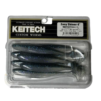 Силикон Keitech Easy Shiner 4" EA#22 electric silver shi (7 шт/уп),1551.13.18