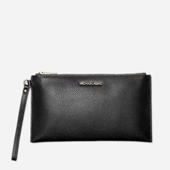 Сумка-клатч жіноча з натуральної шкіри середня Michael Kors 857326617 Чорна (1162771584)