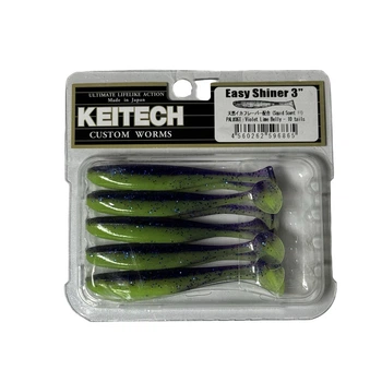 Силикон Keitech Easy Shiner 3" PAL#06 Violet Lime Berry (10 шт/уп),1551.05.49