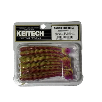 Силикон Keitech Swing Impact 3" EA#18 mystic lime chart (10 шт/уп),1551.14.04