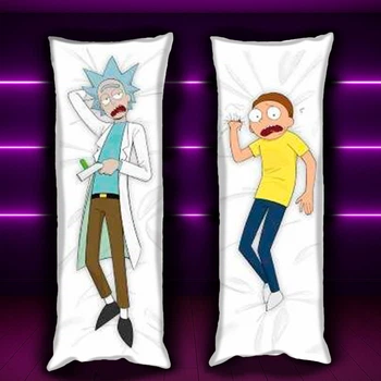 Дакімакура 150 х 50 см Рік і Морті Рік Санчез Морті Сміт Rick and Morty Подушка з двосторонньою наволочкою