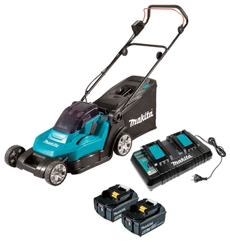 Акумуляторна газонокосарка Makita DLM432PT2, 2x5.0Ah, з/п DC18RD