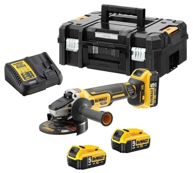 Акумуляторна болгарка DeWalt DCG405P3, 3x5.0Ah, з/п, в кейсі TSTAK