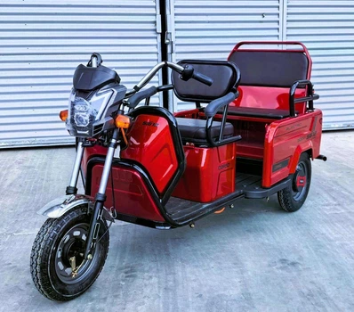 Електричний трицикл Corso «Sig 12» S-103679 (1) двигун 1500W, акумулятор 72V/36Ah LFP (літій-залізо-фосфат), колеса 12" (350-10), в коробці - Червоний