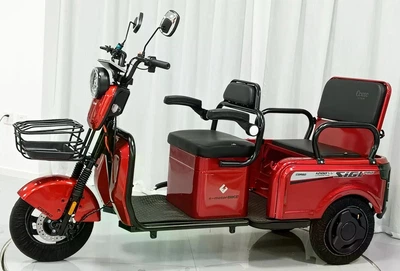 Електричний трицикл Corso «Sig L Pro» SP-525098 (1) двигун 1200W, акумулятор 72V/30Ah LMFP (літій-марганець-залізо-фосфат), колеса 300-10, в коробці - Червоний