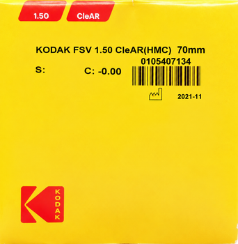 Лінзи для окулярів KODAK 1.5 з багатошаровим покриттям CleAR діоптрія +4.25