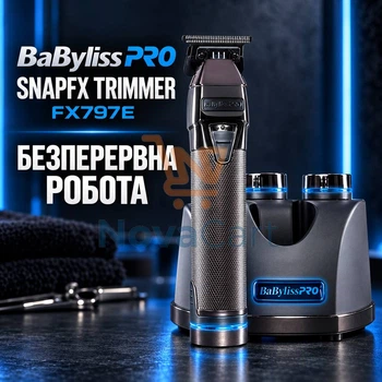 Барберский триммер со сменными аккумуляторами, окантовочная машинка с Т-образным ножом, беспроводной триммер для создания контуров Черный