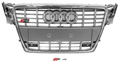 Передня решітка радіатора RS-style сіра з хромом для Audi A4 B8 2007-2011 рр.