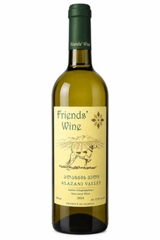 Вино Friends' wine - Алазанська долина біле, напівсолодке, 0,75