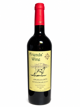 Вино Friends' wine - Кіндзмараулі, червоне, напівсолодке, 0,75