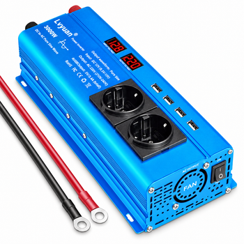 Инвертор Lvyuan 1500W/3000W чистый синус 12V-220V Pure Sine, преобразователь напряжения 12В 220В