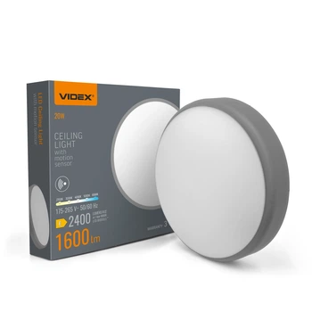 LED Світильник накладний з датчиком руху VIDEX VL-CLR-200-2G 20W 2700-6500K VIDEX (28960-000)