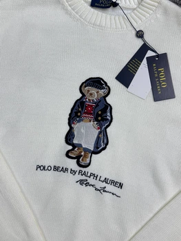 Красивый Свитер Polo Ralph Lauren Белый S (PRL-SWT-WHT-S)