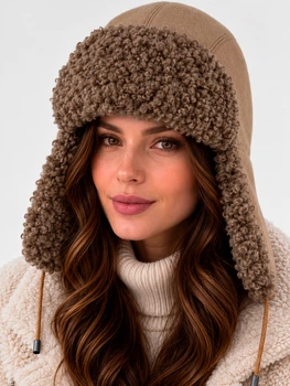 Шапка жіноча VILSS Inverno Cashmere Ram VLU-2502-39-22 55-58 Горіхова