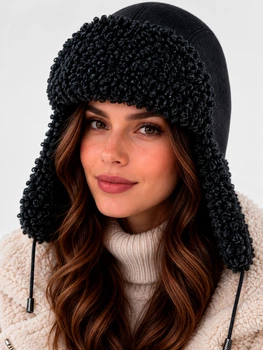 Шапка жіноча VILSS Inverno Cashmere Ram VLU-2502-98-17 55-58 Чорна