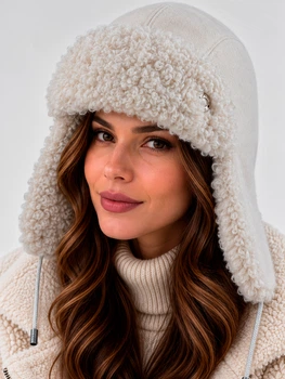 Шапка женская VILSS Inverno Angora Ram VLU-2505-SD01-01-VL6s 56-59 Молочный/Белый