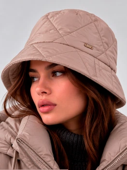 Панама женская VILSS Moncler Raincoat VL-2203-LM6 55-58 Бежевая (VL-2203-LM6)