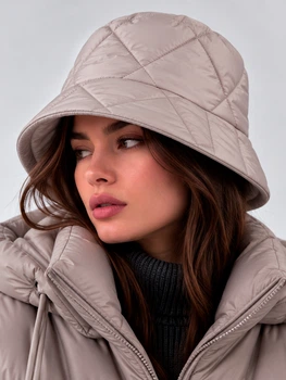 Панама женская VILSS Moncler Raincoat VL-2203-AR7 55-58 Серая (VL-2203-AR7)