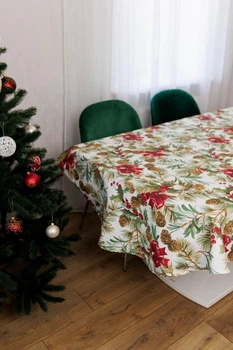 Круглая скатерть Хвоя, D160см ПРОВАНС 046546