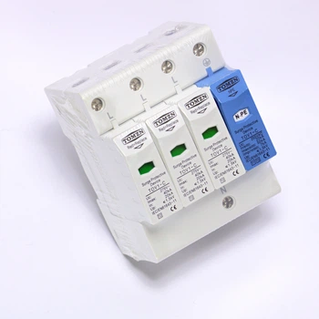УЗИП переменного тока (AC) TOMZN 3P+N (385V / 20–40kA, Класс II / C) — Трехфазный ограничитель импульсных перенапряжений и грозоза