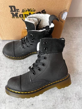 Дитячі чоботи Dr. Martens з хутром WarmWair, чорні, розмір US12 EU29, устілка 19 см
