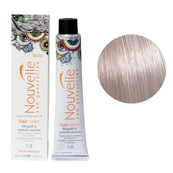 Перманентна фарба для волосся Nouvelle Permanent Hair Color 90/02 перламутр 100 мл