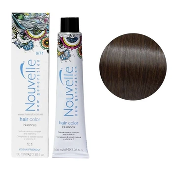 Перманентна фарба для волосся Nouvelle Permanent Hair Color 6/71 графіт 100 мл