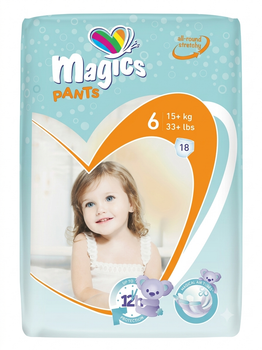 Подгузники-трусики Magics 6 (15+кг) 18 шт