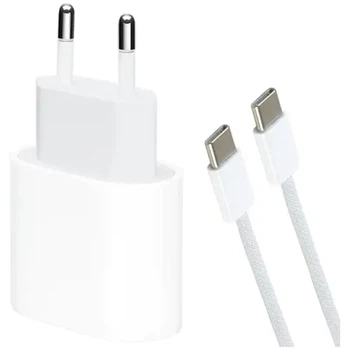 Мережевий зарядний пристрій Apple 35W Type-C iPhone 17 Pro Max, Кабель PD Type-C to Type-C, Білий