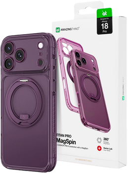 Etui AmazingThing Titan Pro Spin Lens Case MagSafe do Apple iPhone 18 Pro Purple (4896238101888)