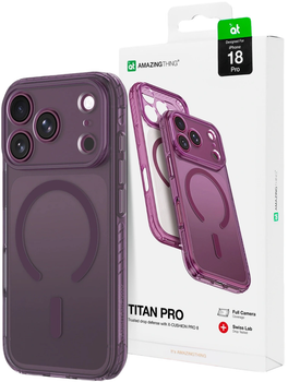 Etui AmazingThing Titan Pro Lens Case MagSafe do Apple iPhone 18 Pro Purple (4896238101727)