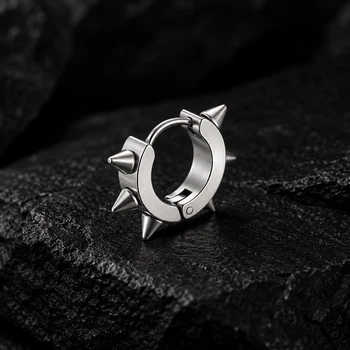 Кольцо для уха с шипами Asteel Серебро застежка 1 мм диаметр 9*13 мм