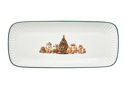 Блюдо фарфоровое новогоднее Lefard Santa's Gift 36 см 1989-005