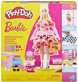 Набір для ліплення Барбі Показ моди Play-Doh Hasbro (G1356) — Пластилін з лялькою Barbie