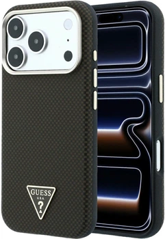 Чохол для смартфона Guess Kevlar Triangle Logo MagSafe для Apple iPhone 18 Pro / Apple iPhone 17 Pro Brown (3666339653583)