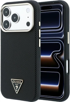 Чохол для смартфона Guess Kevlar Triangle Logo MagSafe для Apple iPhone 18 Pro / Apple iPhone 17 Pro Black (3666339653460)
