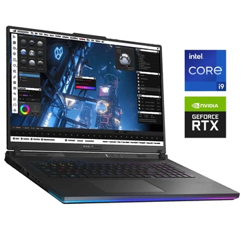 Игровой ноутбук Asus Rog Strix Scar G18 G834GZR / 18" (2560x1600) IPS / Intel Core i9-14900HX (24 (32) ядра по 2.2 - 5.7 GHz) / 16 GB DDR5 / 512 GB SSD NVMe / nVidia GeForce RTX 4080, 12 GB GDDR6, 192-bit / WebCam б/у
