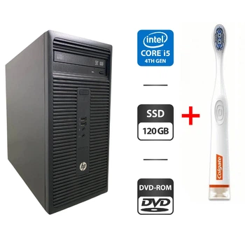 Компьютер HP 280 G1 Tower / Intel Core i5-4570 (4 ядра по 3.2 - 3.6 GHz) / 8 GB DDR3 / 120 GB SSD / Intel HD Graphics 4600 / DVD-ROM б/у + Подарок Умная интерактивная зубная щетка Colgate Connect M1 / Bluetooth