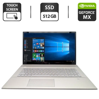 Ноутбук HP Envy 17m-ce1013dx / 17.3" (1920x1080) IPS Touch / Intel Core i7-10510U (4 (8) ядра по 1.8 - 4.9 GHz) / 16 GB DDR4 / 512 GB SSD / nVidia GeForce MX250, 2 GB GDDR5, 64-bit / WebCam б/у