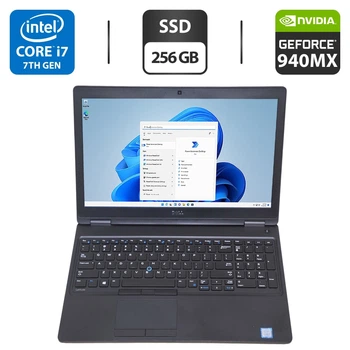 Ноутбук Dell Latitude 5580 / 15.6" (1920x1080) IPS / Intel Core i7-7820HQ (4 (8) ядра по 2.9 - 3.9 GHz) / 16 GB DDR4 / 256 GB SSD / nVidia GeForce 940MX, 2 GB GDDR5, 64-bit / WebCam б/у