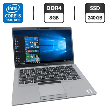 Ультрабук Dell Latitude 5411 / 14" (1920x1080) IPS / Intel Core i5-10400H (4 (8) ядра по 2.6 - 4.6 GHz) / 8 GB DDR4 / 240 GB SSD / Intel UHD Graphics / WebCam б/у
