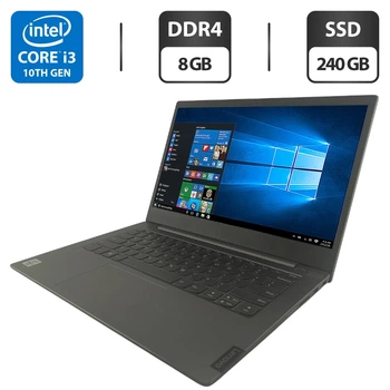Ультрабук Lenovo ThinkBook 14-IIL / 14" (1920x1080) IPS / Intel Core i3-1005G1 (2 (4) ядра по 1.2 - 3.5 GHz) / 8 GB DDR4 / 240 GB SSD / Intel UHD Graphics / WebCam б/у