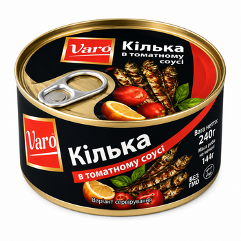 Кілька обсмажена Varo в томатному соусі, 240 г